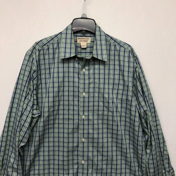 Duluth Trading Men Wrinkle Fighter Button Shirt Top Large Plaid Cotton B235 -14 - Picture 11 of 16